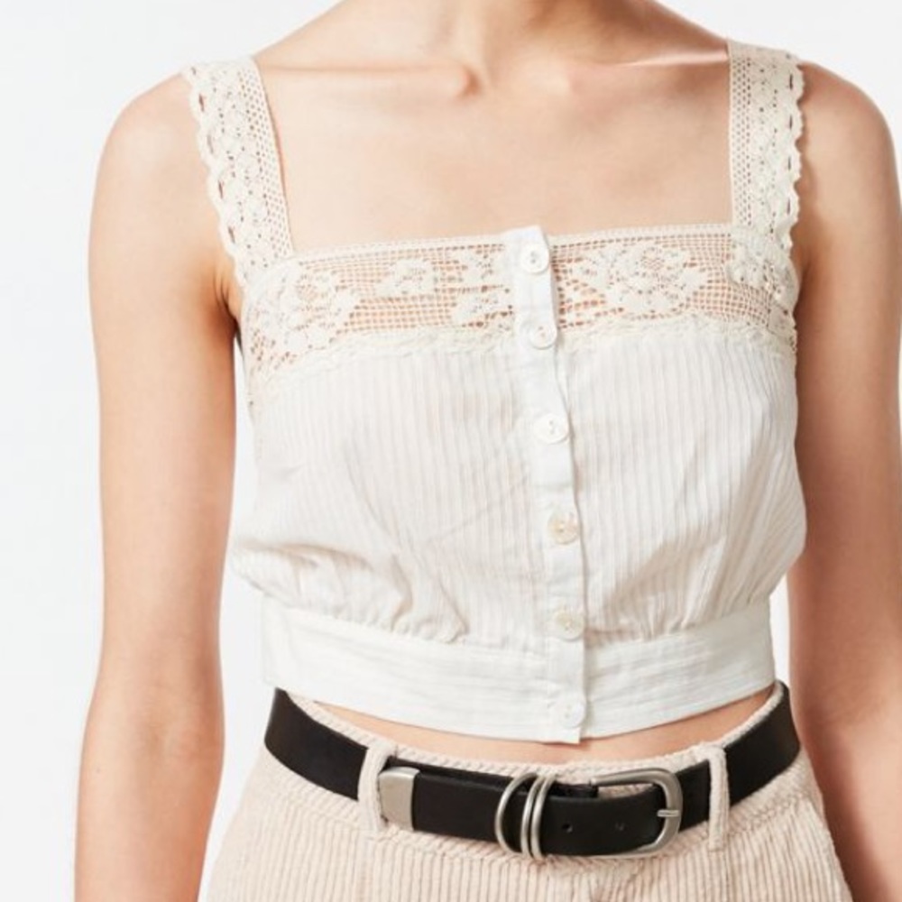 Urban Outfitters | Jilly Ann Button-Down Lace Cami